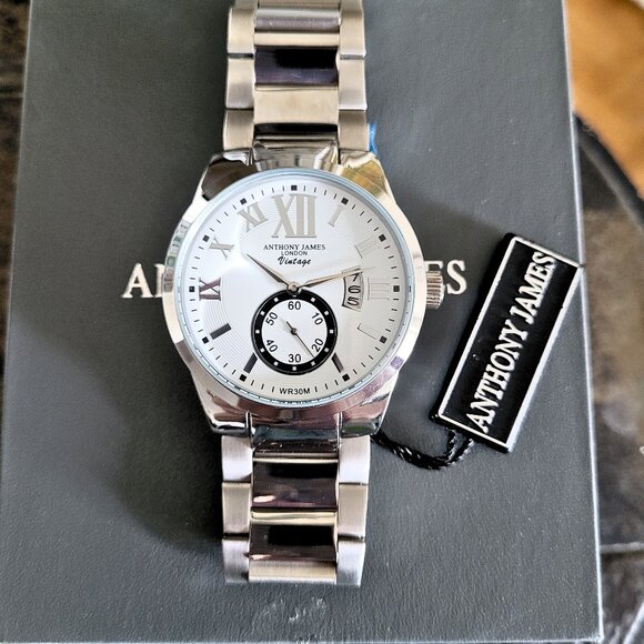 Anthony James London Vintage Men's Designer Dress Watch - Picture 2 of 6